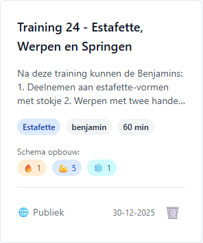 Training Card Voorbeeld